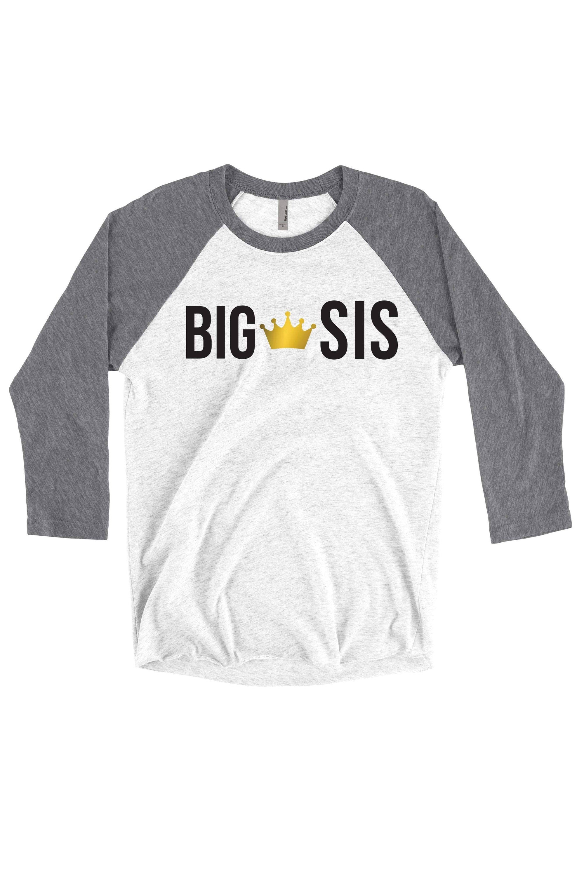 Big Little Custom Object 'Lil and Big Next Level Unisex Triblend 3/4-Sleeve Raglan, Ladies, Sunny and Southern, - Sunny and Southern,
