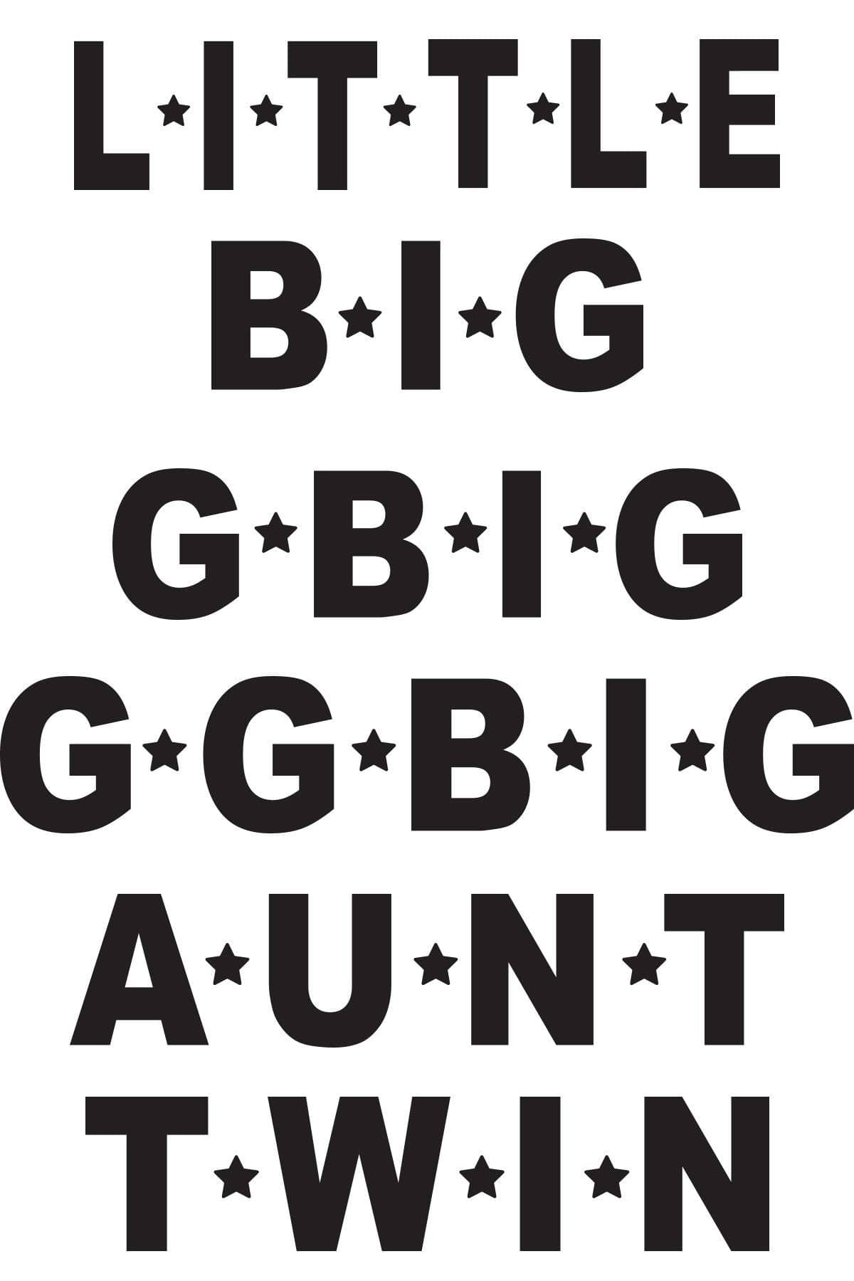 Big Little Star Font Design
