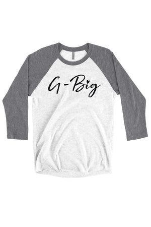 Big Little Hearts Shirt - Next Level Unisex Triblend 3/4-Sleeve Raglan, Ladies, Sunny and Southern, - Sunny and Southern,