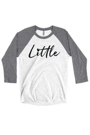 Big Little Hearts Shirt - Next Level Unisex Triblend 3/4-Sleeve Raglan, Ladies, Sunny and Southern, - Sunny and Southern,