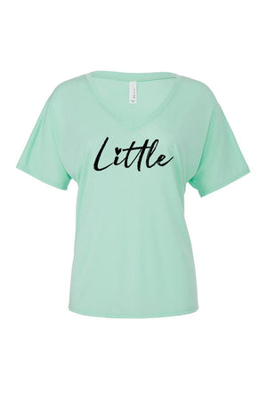Big Little Hearts Shirt - Bella Slouchy V-Neck Short Sleeve, Ladies, Sunny and Southern, - Sunny and Southern,