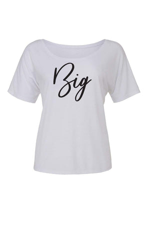 Big Little Handwriting Shirt - Bella Slouchy Scoop Neck Short Sleeve, Ladies, Blank, - Sunny and Southern,