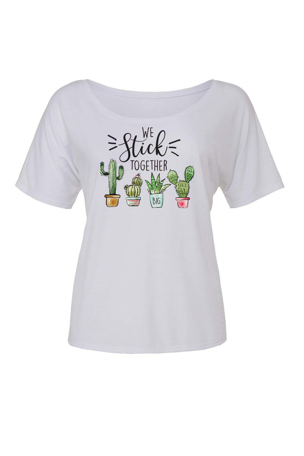 Big Little We Stick Together Shirt - Bella Slouchy Scoop Neck Short Sleeve, Ladies, Sunny and Southern, - Sunny and Southern,