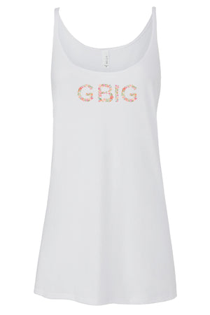 Big Little Floral Letters Tank - Bella Slouchy, Ladies, Sunny and Southern, - Sunny and Southern,