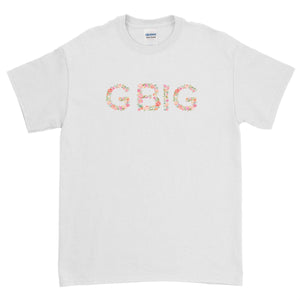 Big Little Floral Letters Shirt - Gildan Short Sleeve, Ladies, Sunny and Southern, - Sunny and Southern,