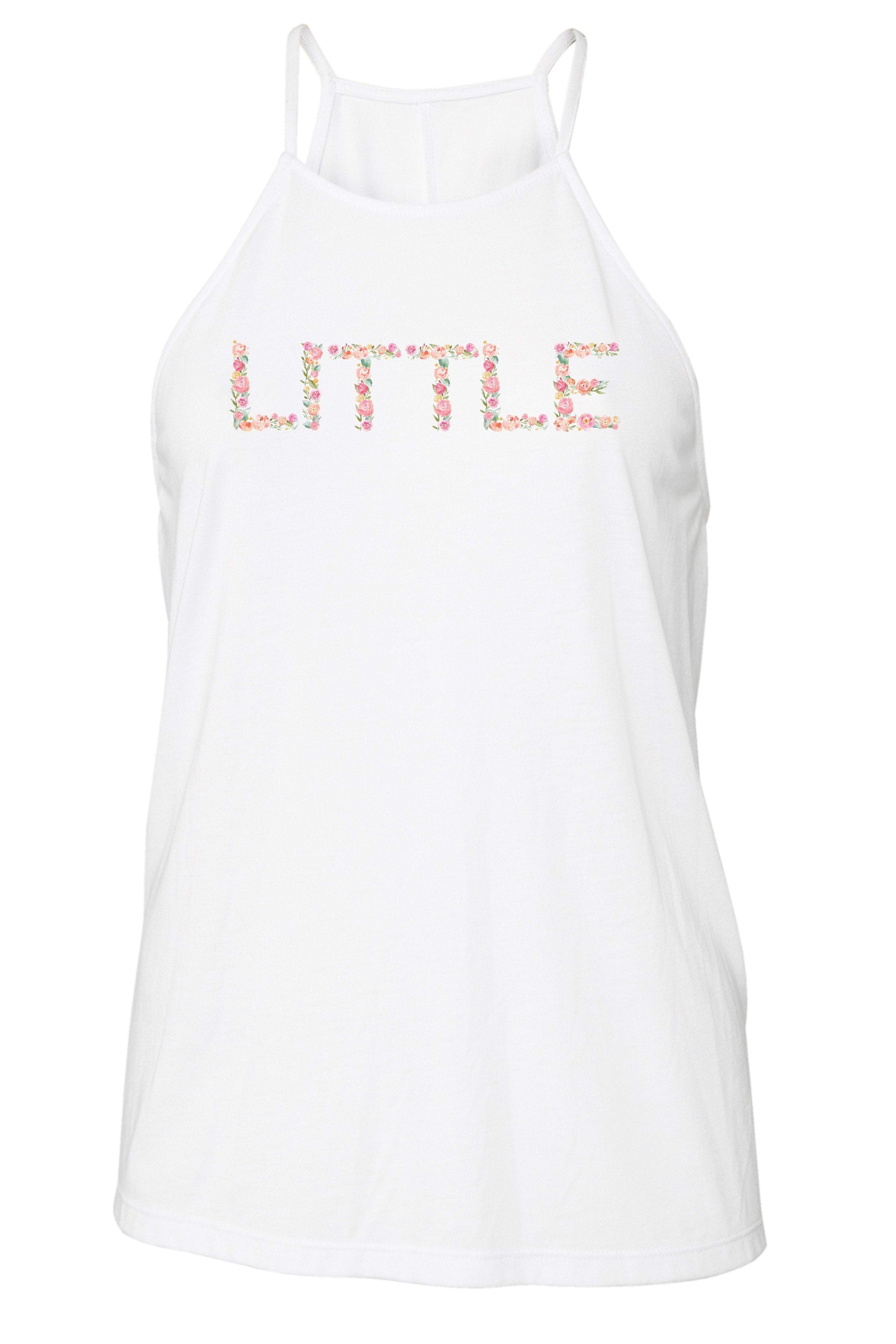 Big Little Floral Letters Tank - Bella Flowy High Neck, Ladies, Sunny and Southern, - Sunny and Southern,