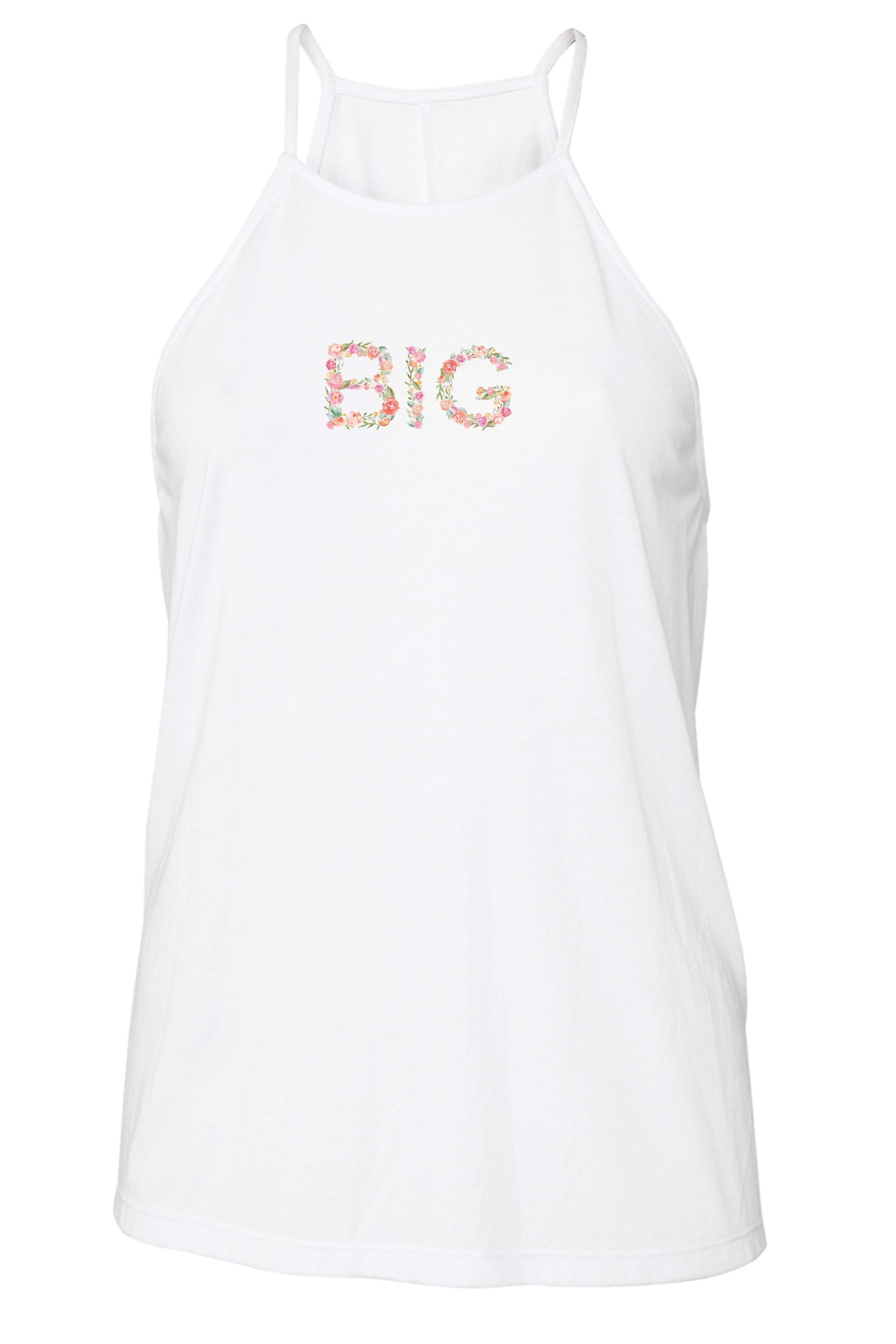 Big Little Floral Letters Tank - Bella Flowy High Neck, Ladies, Sunny and Southern, - Sunny and Southern,
