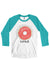 Big Little Donut Shirt - Next Level Unisex Triblend 3/4-Sleeve Raglan, Ladies, Sunny and Southern, - Sunny and Southern,