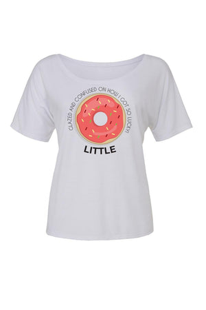 Big Little Donut Shirt - Bella Slouchy Scoop Neck Short Sleeve, Ladies, Sunny and Southern, - Sunny and Southern,