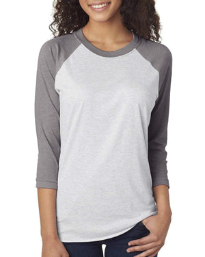 Next Level Unisex Triblend 3/4-Sleeve Raglan, Blank, Material, - Sunny and Southern,