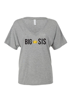 Big Little Custom Object 'Lil and Big Bella Canvas Ladies Slouchy V-Neck Tee
