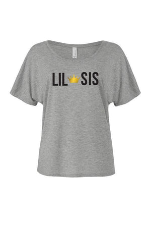 Big Little Custom Object 'Lil and Big Bella Canvas Ladies Slouchy Scoop Neck Tee