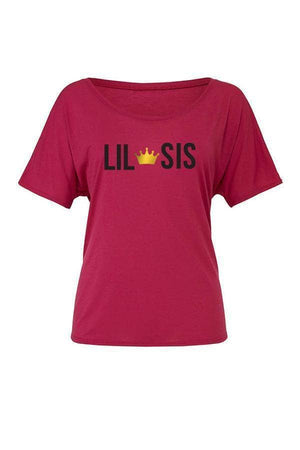 Big Little Custom Object 'Lil and Big Bella Canvas Ladies Slouchy Scoop Neck Tee