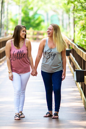 Big Little Handwriting Tank - Bella Slouchy, Ladies, Sunny and Southern, - Sunny and Southern,