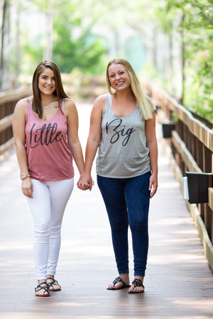 Big Little Handwriting Tank - Bella Slouchy, Ladies, Sunny and Southern, - Sunny and Southern,