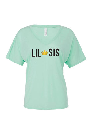 Big Little Custom Object 'Lil and Big Bella Canvas Ladies Slouchy V-Neck Tee