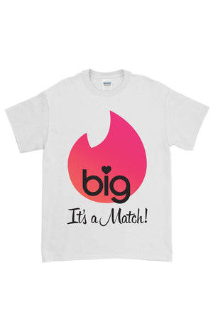 Big Little Tinder - It's a Match White Gildan Short Sleeve