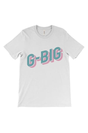 Pink and Blue Neon Sign Big Little Bella Canvas Short Sleeve Unisex Tee