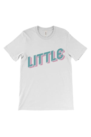 Pink and Blue Neon Sign Big Little Bella Canvas Short Sleeve Unisex Tee