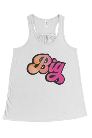 Flower Power Hippie Big Little Bella Canvas Flowy Racerback Tank, Ladies, Sunny and Southern, - Sunny and Southern,