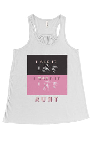 Ariana Grande I See It, I Want It Big Little Bella Canvas Flowy Racerback Tank, Ladies, Sunny and Southern, - Sunny and Southern,
