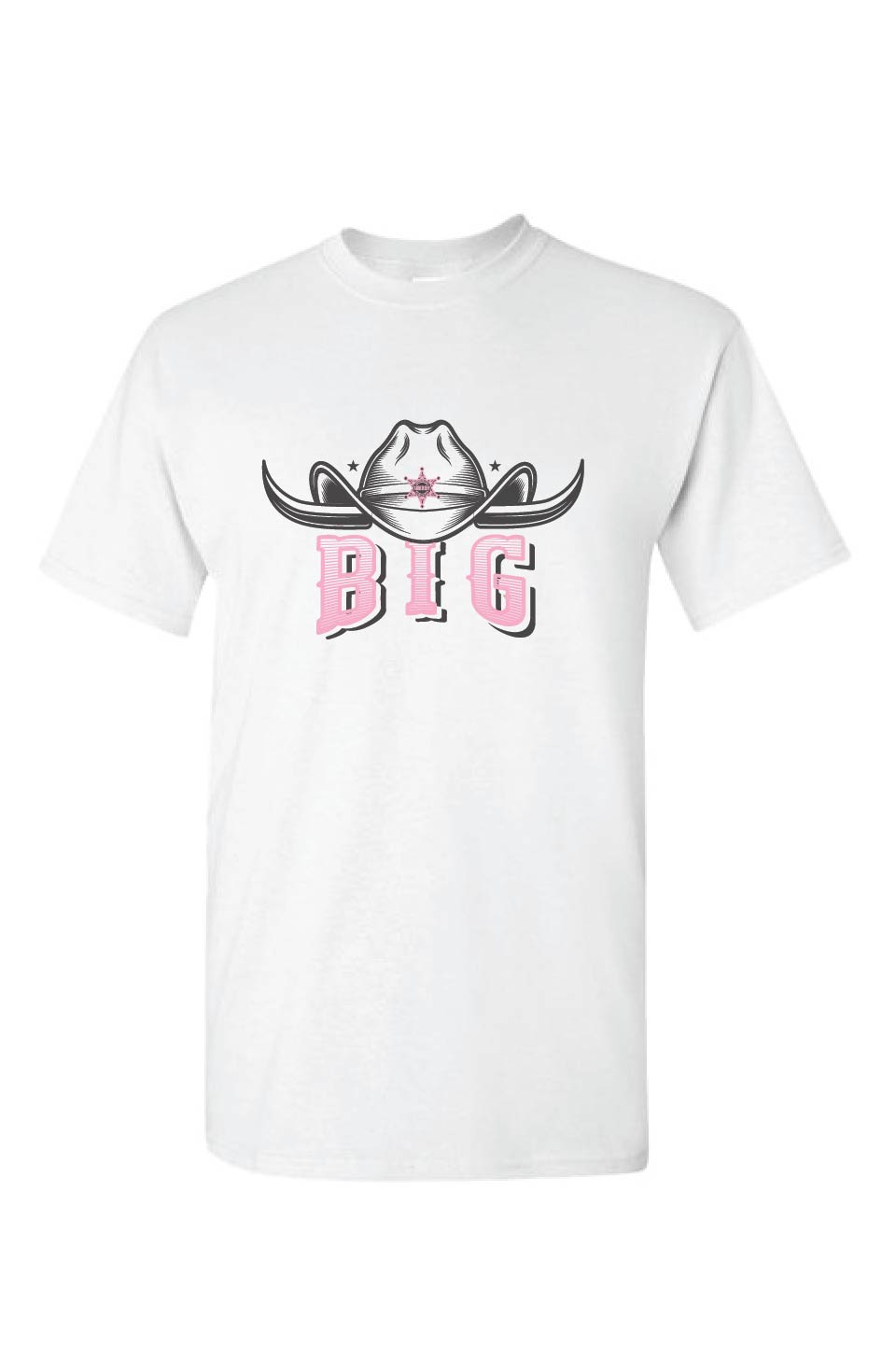 Pink Cowgirl Big Little Gildan Short Sleeve Tshirt