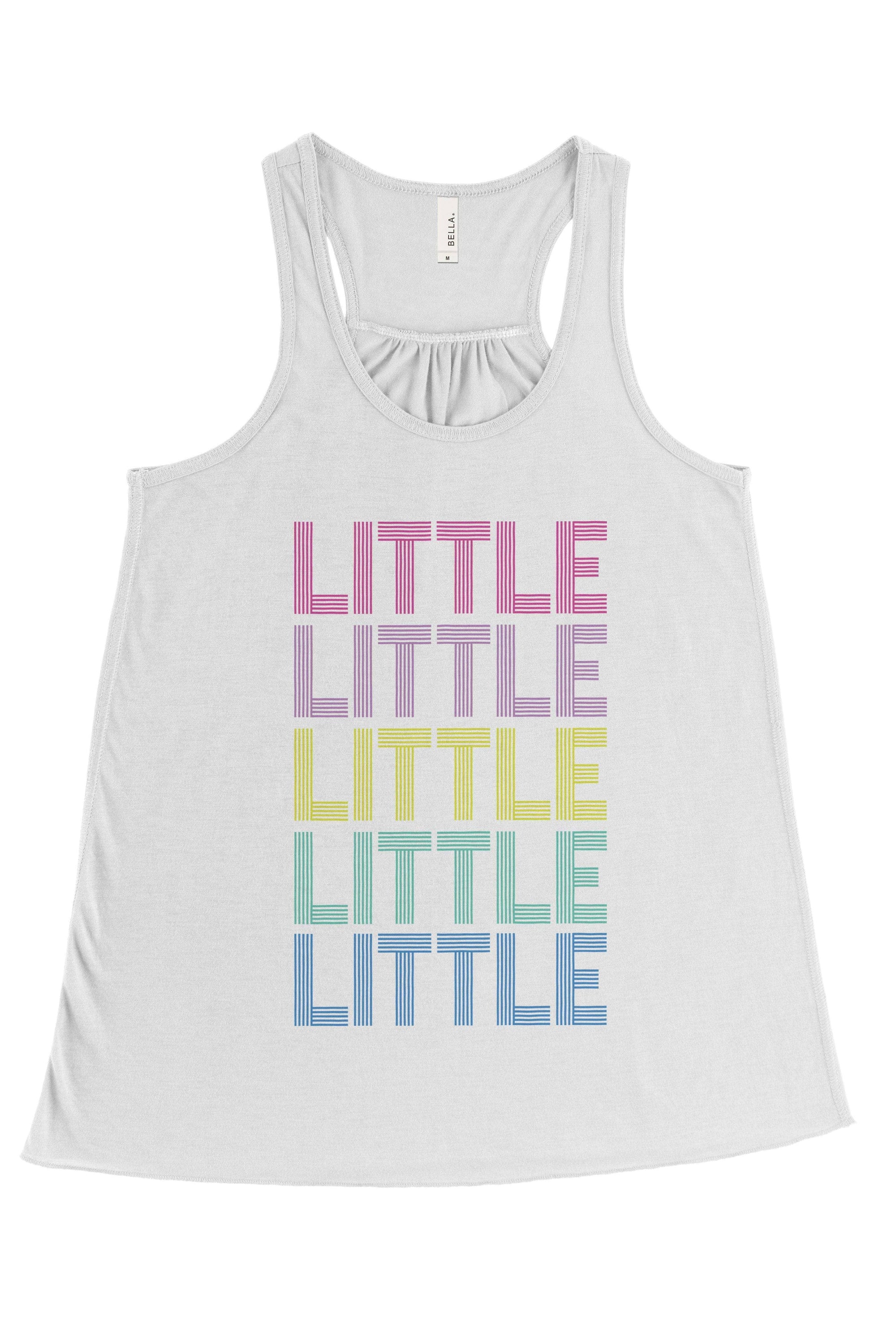 Disco Rainbow Big Little Bella Canvas Flowy Racerback Tank, Ladies, Sunny and Southern, - Sunny and Southern,